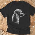 Diseño De Dibujo De Perro Caniche Ilustración Camiseta unisex Regalos para ancianos