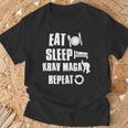 Divertida Krav Maga Eatleep Krav Maga Repeat Camiseta unisex Regalos para ancianos