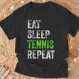 Eatleep Tennis Repeat Cool Regalo Para Jugador Camiseta unisex Regalos para ancianos