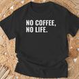 Emergency No Coffee No Life Missing Java 警告サイン Tシャツ 高齢者への贈り物