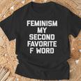 Feminism Myecond Favorite F Word ファニーフェミニスト Tシャツ 高齢者への贈り物