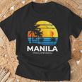 Filipina フィリピノ ヤシの木 マニラ トロピカル フィリピン Tシャツ 高齢者への贈り物