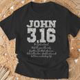 For Godo Loved The World John 316 聖書の言葉 キリスト教 Tシャツ 高齢者への贈り物