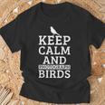 Fotógrafo De Pájaros Keep Calm And Photograph Birds Divertido Regalo Camiseta unisex Regalos para ancianos