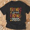 Friends Squad Giving 2025 Autumn Fall Thankful Thanksgiving T-Shirt Gifts for Old Men