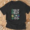 Frog Fully Rely On God 面白いレトロラブハートカエル愛好家 長袖tシャツ Tシャツ 高齢者への贈り物