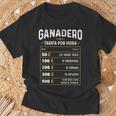 Ganadero Tarifa Por Hora De Ganadero Diseño Gracioso Camiseta unisex Regalos para ancianos