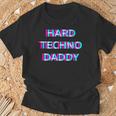 Hard Techno Daddy Edm Electro Music Festival Dad Father Rave Tシャツ 高齢者への贈り物