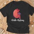 Hello Kidney おもしろ お医者さんへの感謝を示す Tシャツ 高齢者への贈り物