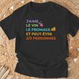 Humour Françaisin Et Fromage Citation Drôle T-Shirt Cadeaux pour les vieillards