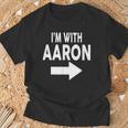 I'm With Aaron 名前 Aaron Tシャツ 高齢者への贈り物
