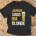 Jamaisans Ma Blonde Homme Humour Biere Alcool T-Shirt Cadeaux pour les vieillards