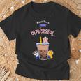 Kawaii Boba K-Pop バブルティーフレンズ ハングル Tシャツ 高齢者への贈り物