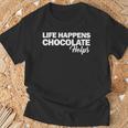 Life Happens チョコレートヘルプ Tシャツ 高齢者への贈り物