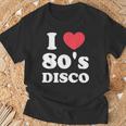 I Love 80S ディスコミュージック レトロディスコ Tシャツ 高齢者への贈り物