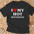 I Love My Hot Boyfriend シャツ マッチング I Heart My Boyfriend Tシャツ 高齢者への贈り物