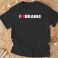 I Love ハート Brains Tシャツ 高齢者への贈り物