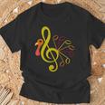 Music Note Symbol Turkey Teacher Fall Thanksgiving Autumn T-Shirt Gifts for Old Men