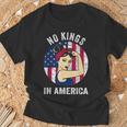No Kings Vintage America No Kings In America T-Shirt Gifts for Old Men