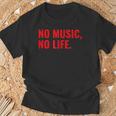 No Music No Life For All Music Lovers メンズレディース Tシャツ 高齢者への贈り物