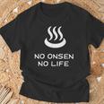 No Onsen No Life 温泉好き Tシャツ 高齢者への贈り物