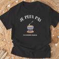 Red e Adulte Fête Fondue Manches Courtes Noir Taille Hiver Occasion Casual Imprimée Lettre Unique 'Je Peux Pas J'aioirée Fondue' Double Manche Non Étirable T-Shirt Cadeaux pour les vieillards