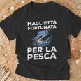 Regalo Pesca Fortunata Per La Pesca Per Pescatore Maglietta Regalos para ancianos