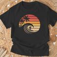 Retro Deurf Al Atardecer Intage Paraurfista De Playa Manga Larga Camiseta unisex Regalos para ancianos