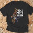 Rock Paper Crispr Dna 生物学者 遺伝子工学 Tシャツ 高齢者への贈り物