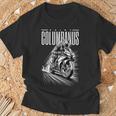 San Columbano Patrón De Los Motociclistas Motocicletas Camiseta unisex Regalos para ancianos
