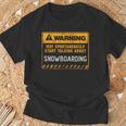 Señal De Advertencia Divertida Denowboard Camiseta unisex Regalos para ancianos