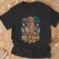 Tiki It Easy Brah トロピカル ティキ パーティー アイランド フィエスタ Tシャツ 高齢者への贈り物