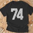 Uniforme De Jersey Número 74 Cumpleaños Número 74 Camiseta unisex Regalos para ancianos