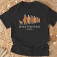 Walk For Peace Monks With Aloka Dog Tシャツ 高齢者への贈り物