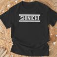 「Shinichi」ヘボン式「しんいち」「シンイチ」下の名前 ローマ字 名入れ 名乗り ラテン文字 綴り Tシャツ 高齢者への贈り物