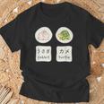 うさぎと亀の日本語かなと英単語かわいい Tシャツ 高齢者への贈り物