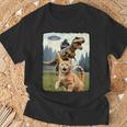 おもしろ猫 ゴリラ 恐竜 Ufo ミーム 不条理なユーモアシーン Tシャツ 高齢者への贈り物