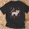 かわいいシャム猫プリント Tシャツ 高齢者への贈り物