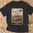 たこ焼きボール 道頓堀 日本 レトロ 和 漢字 お土産 Tシャツ 高齢者への贈り物