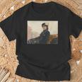 イヴァン・クラムスコイ作「見知らぬ女の肖像」 Tシャツ 高齢者への贈り物