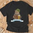 オクトーバーフェスト 猫 ドイツビール 長袖tシャツ Tシャツ 高齢者への贈り物