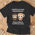 カワイイカプチーノ アサシーノ バレリーナ イタリアン ブレイン ミーム Tシャツ 高齢者への贈り物