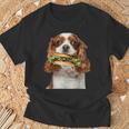 キャバリア・キング・チャールズ・スパニエル・バーガー Tシャツ 高齢者への贈り物