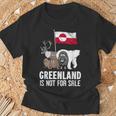 グリーンランド 非売品 グリーンランド 国旗 動物 グリーンランダー Tシャツ 高齢者への贈り物