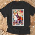 コーギー 面白いtシャツ 犬 タロット カード かわいい メンズ 子供 おもしろ 服 グッズ ネタ わんこ Tシャツ 高齢者への贈り物