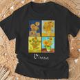 ゴッホの有名な芸術絵画 ひまわりvan Gogh Tシャツ 高齢者への贈り物