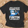 ジャスト・ファイティン・ダイアベティス＆ファーティン・スパークルズ 1型糖尿病 Tシャツ 高齢者への贈り物