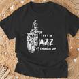 ジャズ・サックス レッツ・ジャズ・シング・アップlet's Jazz Thing Up 長袖tシャツ Tシャツ 高齢者への贈り物