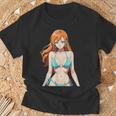 セクシー ワイフ ビーチ アニメ 女の子 日本語 Tシャツ 高齢者への贈り物