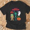 ハッピーハロウィン骨格かぼちゃかわいいゴーストキッズ男の子女の子 Tシャツ 高齢者への贈り物